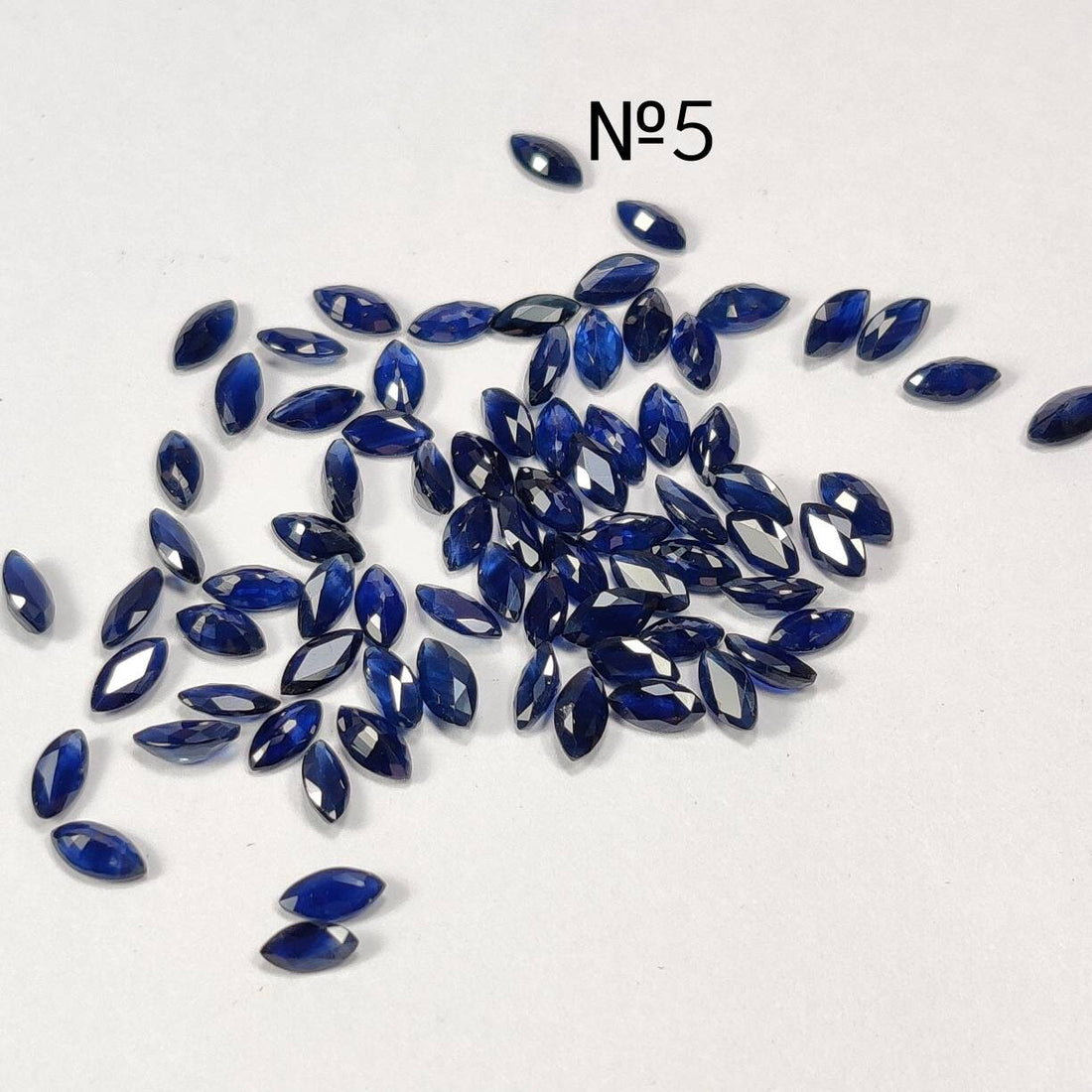 5x2.5 MM Natural Blue Sapphire Marquise Cut | 9 Different Grades | Varieties Of Color & Clarity | Deep / Medium / Pastel Blue | Calibrated