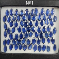 9x4.5 MM Natural Blue Sapphire Marquise Cut | 6 Different Grades | Varieties Of Color & Clarity | Deep / Medium / Pastel Blue | Calibrated