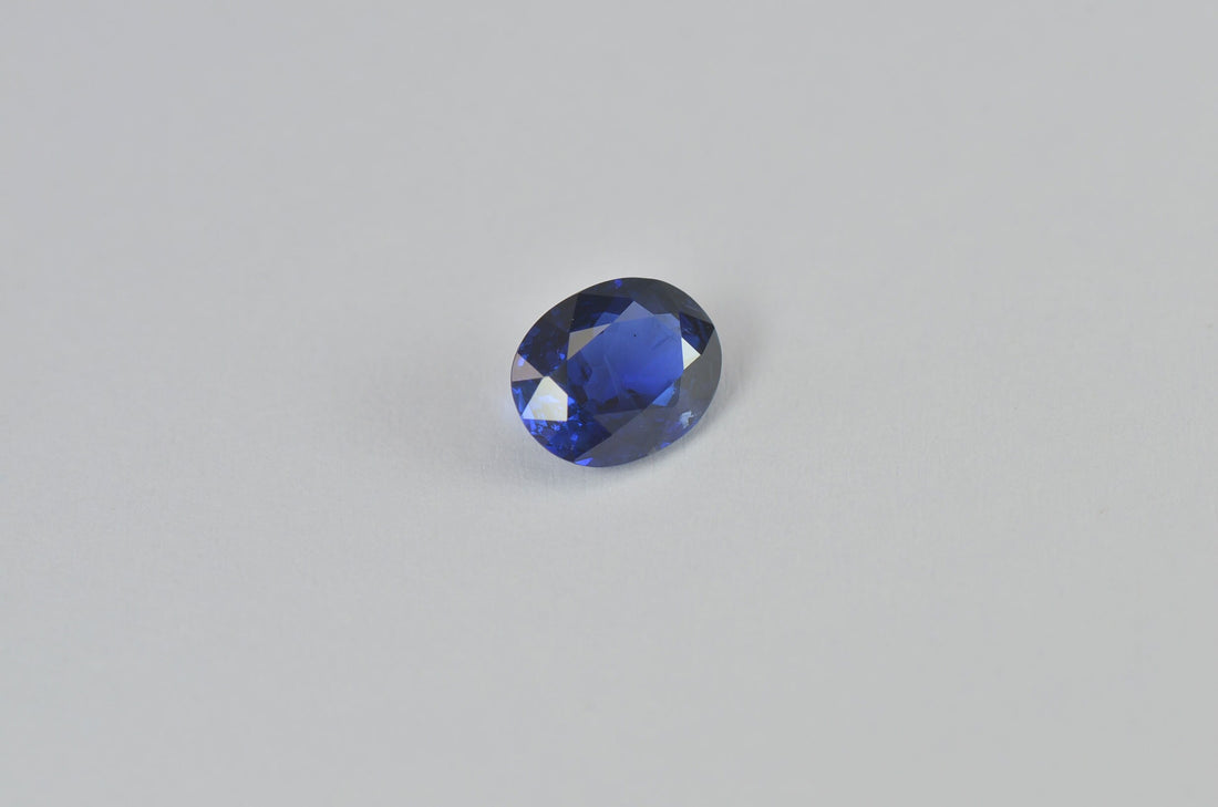 1.43 cts Unheated Natural Blue Sapphire Loose Gemstone Oval Cut Certified