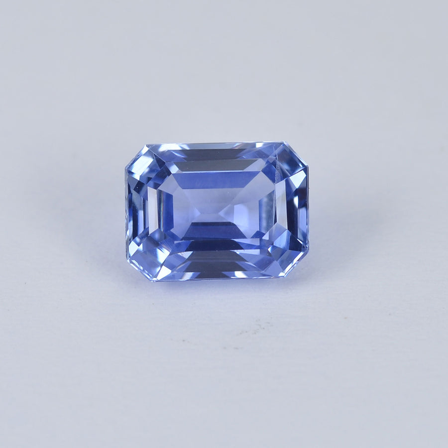 1.43  cts Unheated Natural Blue Sapphire Loose Gemstone Emerald Cut