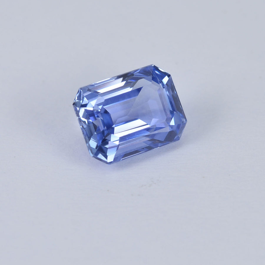 1.43  cts Unheated Natural Blue Sapphire Loose Gemstone Emerald Cut