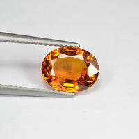 3.22 cts Natural Orange Sapphire Loose Gemstone Oval Cut