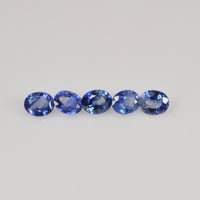 5x4 Natural Calibrated Sri Lanka Blue Sapphire Loose Gemstone Oval Cut