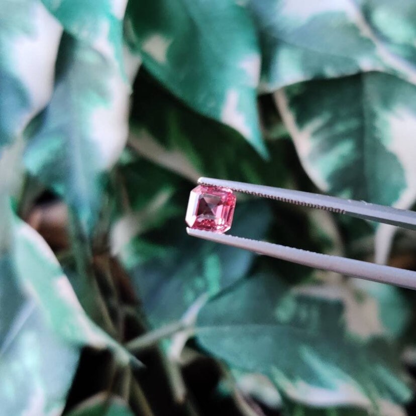 1.26 cts Natural Pink Sapphire Loose Gemstone Square Octagon Cut