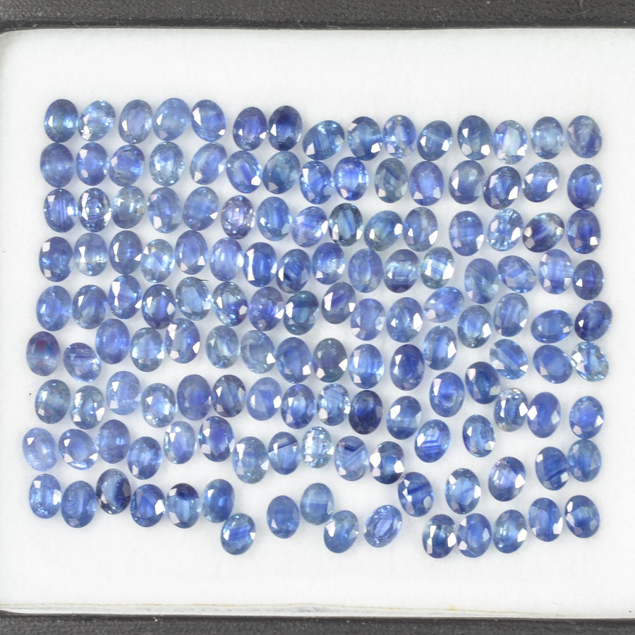 4x3 mm Natural Calibrated Blue Sapphire Loose Gemstone Oval Cut