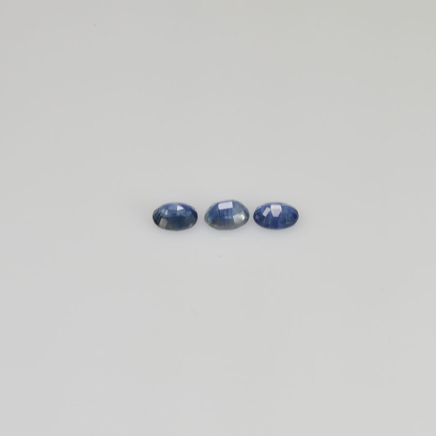 4x3 mm Natural Calibrated Blue Sapphire Loose Gemstone Oval Cut