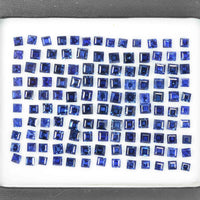 2.5-3.7 mm Natural Calibrated Blue Sapphire Loose Gemstone Square Cut