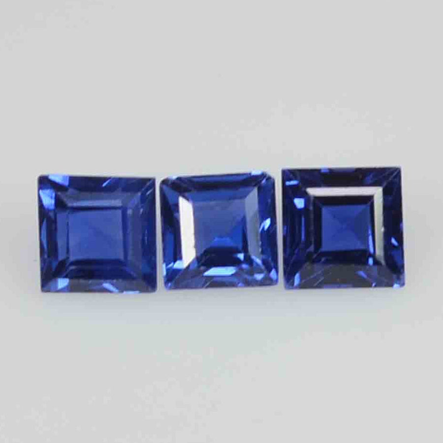 2.5 -4.00 mm Natural Calibrated Blue Sapphire Loose Gemstone Square Cut - Thai Gems Export Ltd.