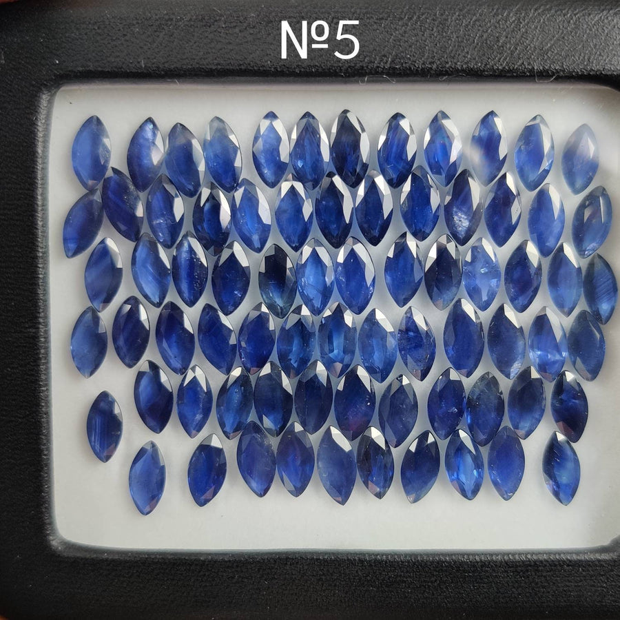 9x4.5 MM Natural Blue Sapphire Marquise Cut | 6 Different Grades | Varieties Of Color & Clarity | Deep / Medium / Pastel Blue | Calibrated