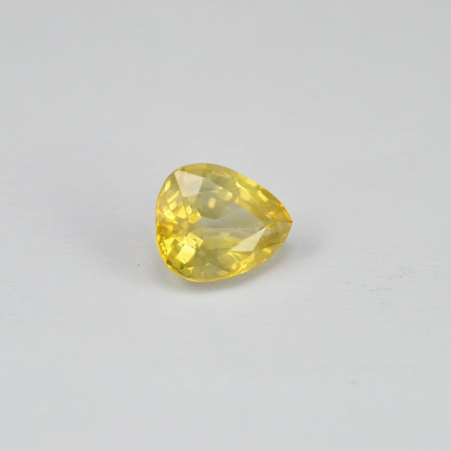 1.29 cts Natural Yellow Sapphire Loose Gemstone Pear Cut