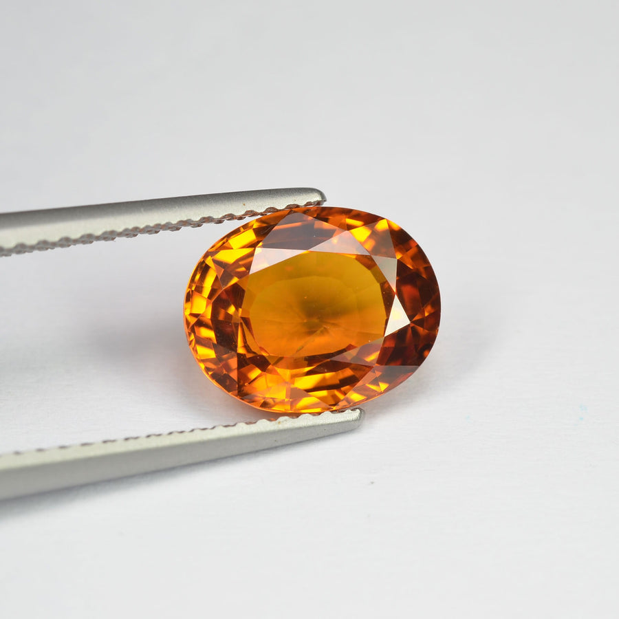 3.22 cts Natural Orange Sapphire Loose Gemstone Oval Cut