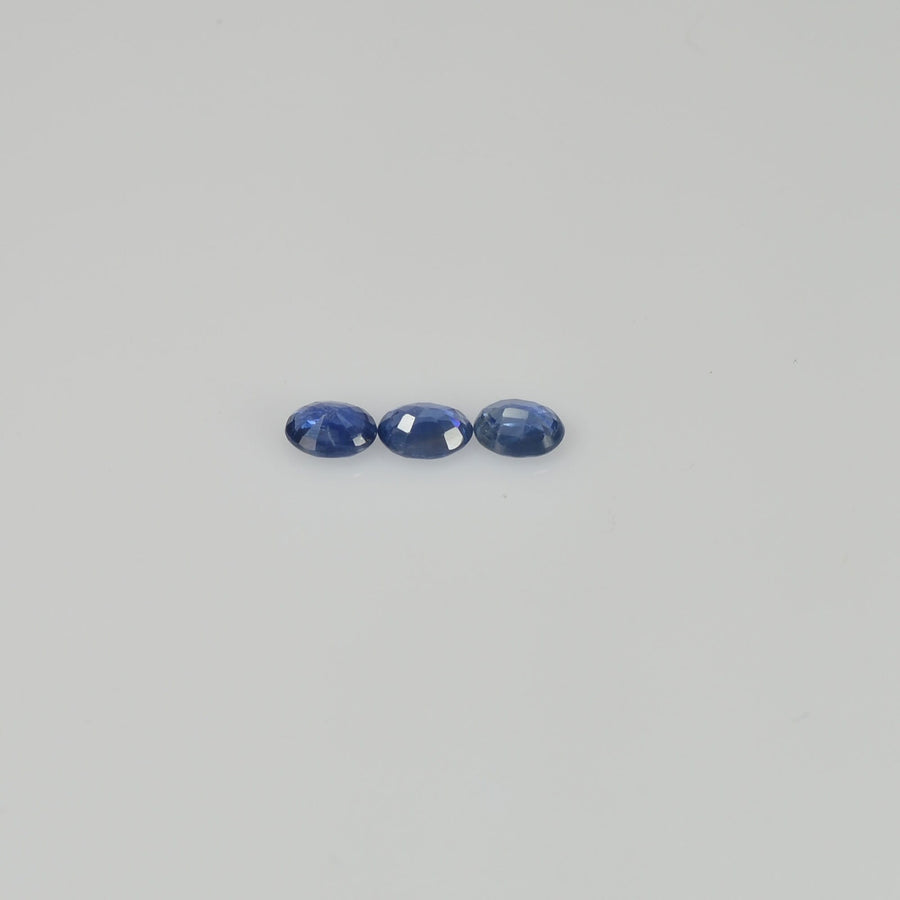 4x3 mm Natural Calibrated Blue Sapphire Loose Gemstone Oval Cut