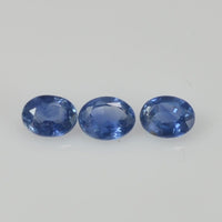 4x3 mm Natural Calibrated Blue Sapphire Loose Gemstone Oval Cut