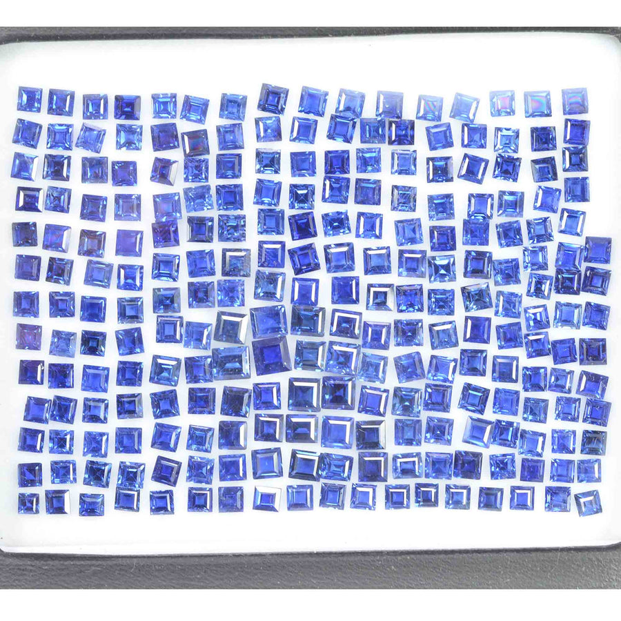 2.5 -4.00 mm Natural Calibrated Blue Sapphire Loose Gemstone Square Cut - Thai Gems Export Ltd.