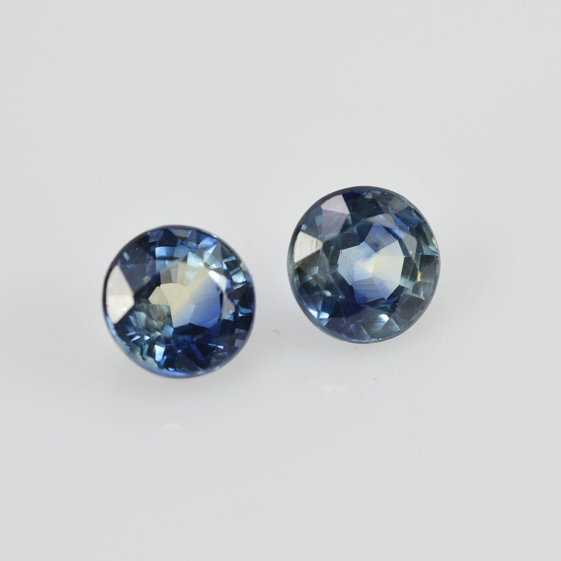 4.3 mm Natural Blue Sapphire Loose Pair Gemstone Round Cut