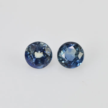 4.00 mm Natural Blue Sapphire Loose Pair Gemstone Round Cut