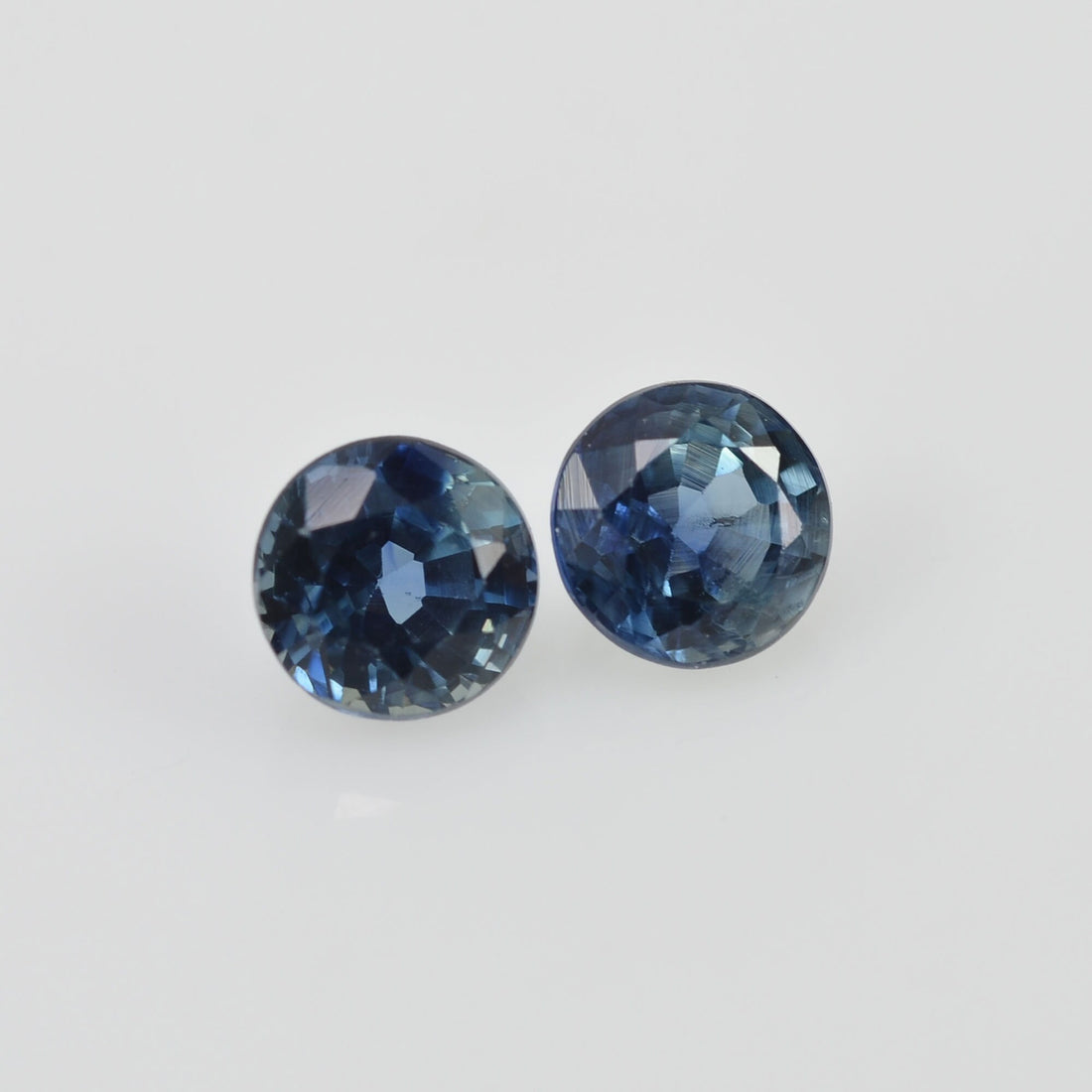 4.00 mm Natural Blue Sapphire Loose Pair Gemstone Round Cut