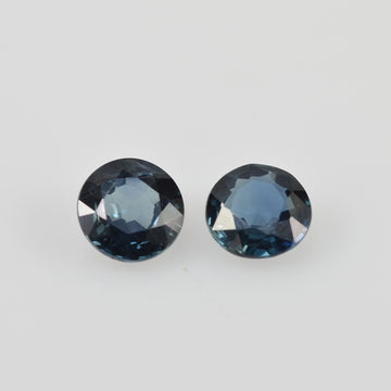 4.00 mm Natural Blue Sapphire Loose Pair Gemstone Round Cut