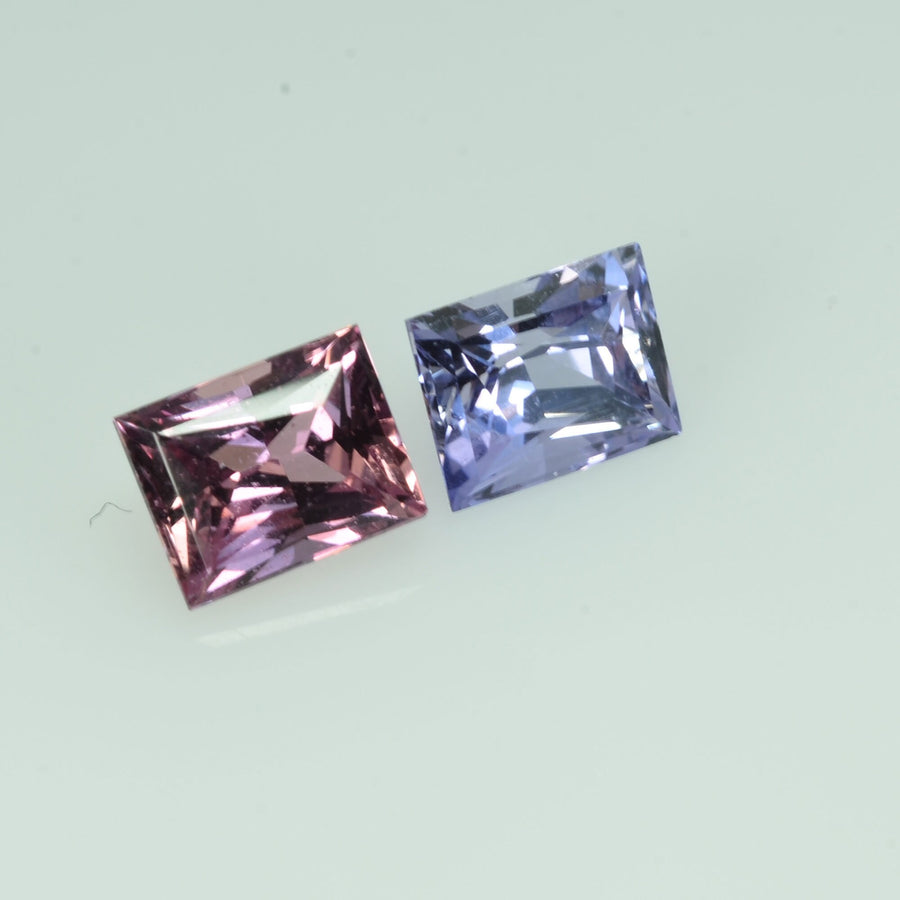 0.91 cts Natural Fancy Sapphire Loose Pair Gemstone Baguette Cut