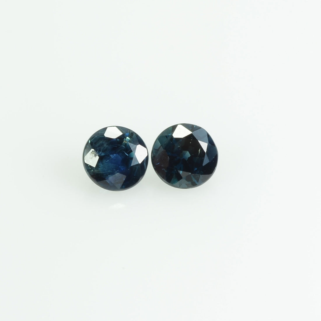 3.7-4 mm Natural Blue Sapphire Loose Pair Gemstone Round Cut