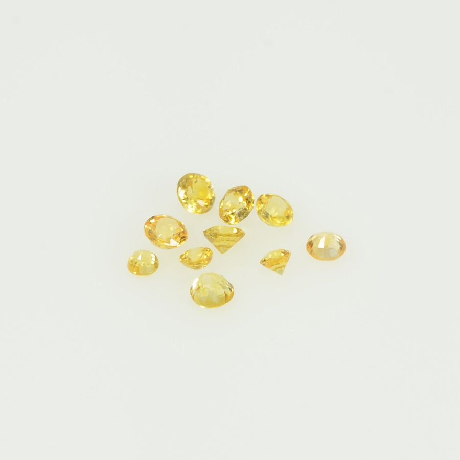 1.4-1.7 mm lot Natural Yellow Sapphire Loose Gemstone Round Cut