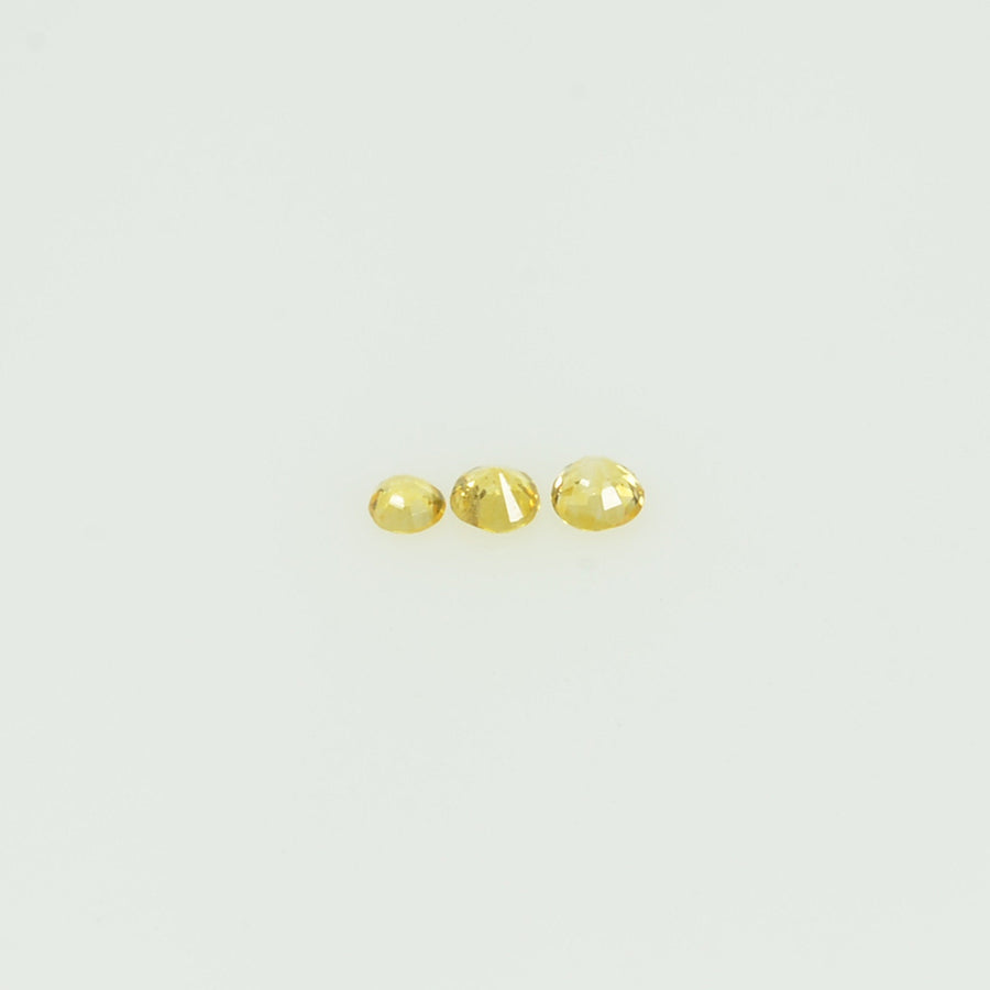 1.4-1.7 mm lot Natural Yellow Sapphire Loose Gemstone Round Cut