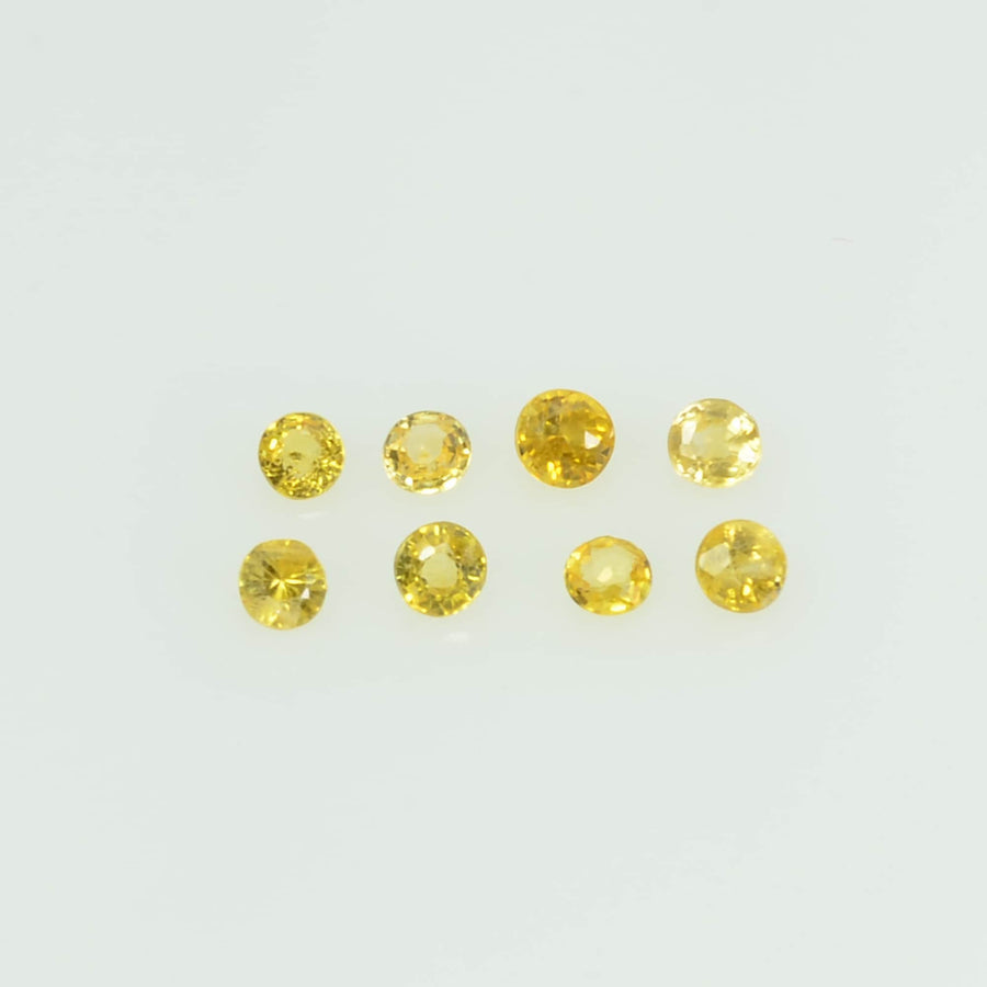 1.4-1.7 mm lot Natural Yellow Sapphire Loose Gemstone Round Cut