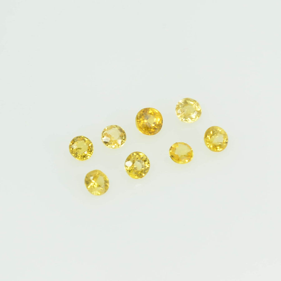 1.4-1.7 mm lot Natural Yellow Sapphire Loose Gemstone Round Cut