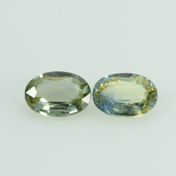 1.66 cts Natural Fancy Sapphire Loose Pair Gemstone Oval Cut