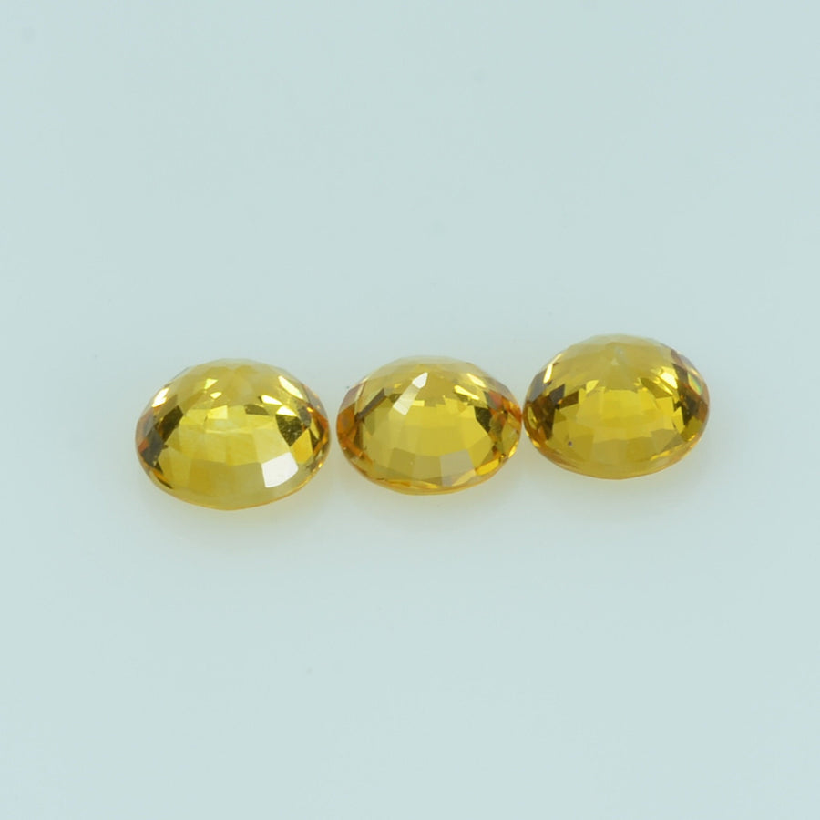 4.0 mm Natural Yellow Sapphire Loose Gemstone Round Cut