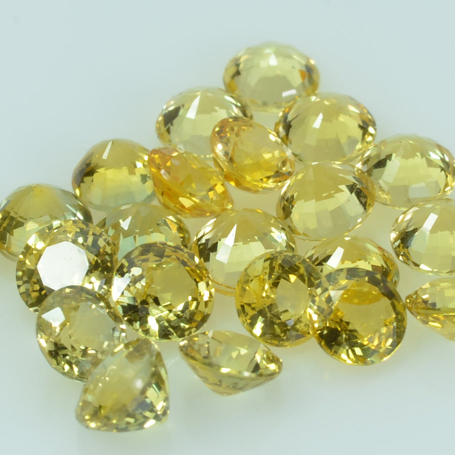 4.0 mm Natural Yellow Sapphire Loose Gemstone Round Cut