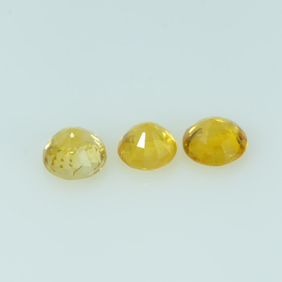 4.0 mm Natural Yellow Sapphire Loose Gemstone Round Cut