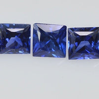 1.8-2.1 MM  Natural Princess Cut Blue Sapphire Loose Gemstone - Thai Gems Export Ltd.