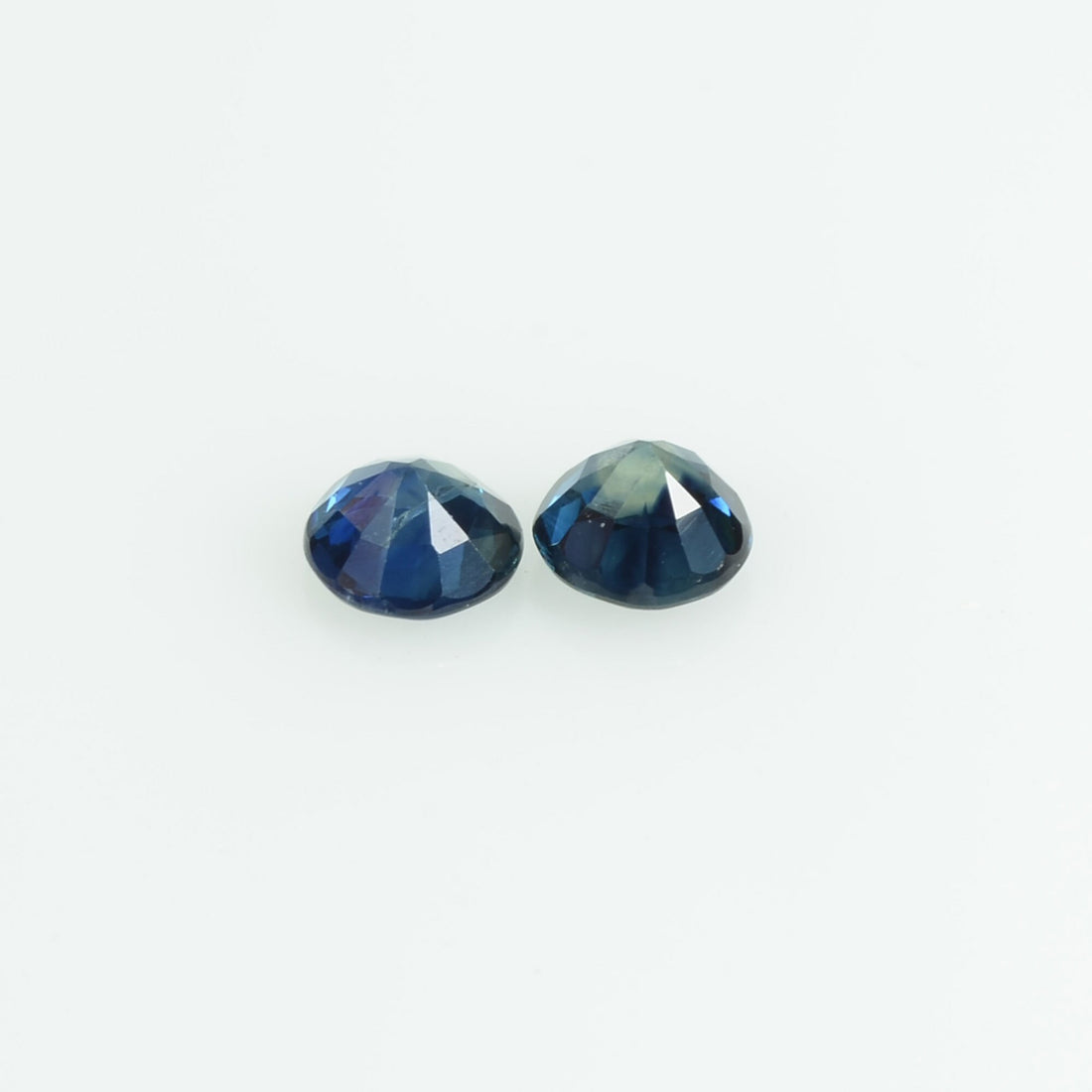 3.7-4 mm Natural Blue Sapphire Loose Pair Gemstone Round Cut