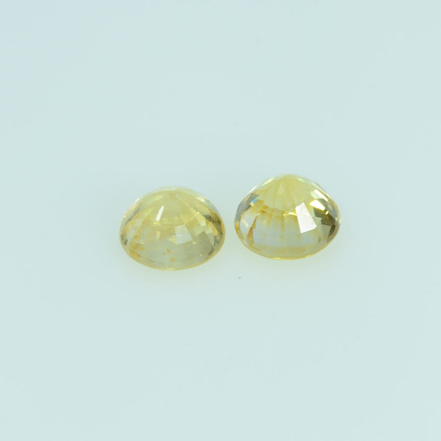 3.7 mm Natural Yellow Sapphire Loose Gemstone Round Cut - Thai Gems Export Ltd.