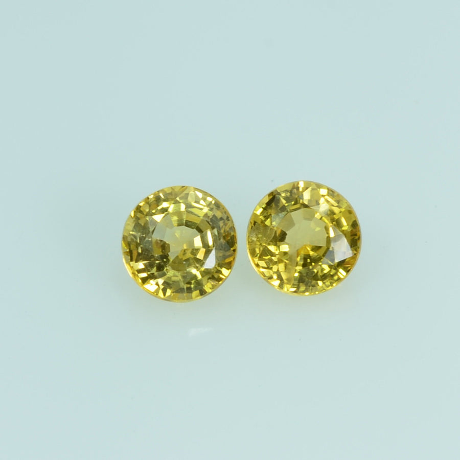 4.0 mm Natural Yellow Sapphire Loose Gemstone Round Cut