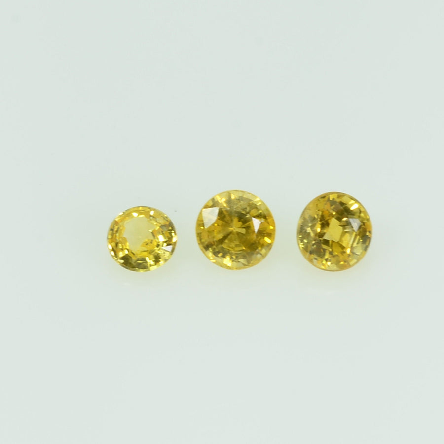 3.0 mm Natural Yellow Sapphire Loose Gemstone Round Cut