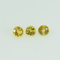 3.0 mm Natural Yellow Sapphire Loose Gemstone Round Cut