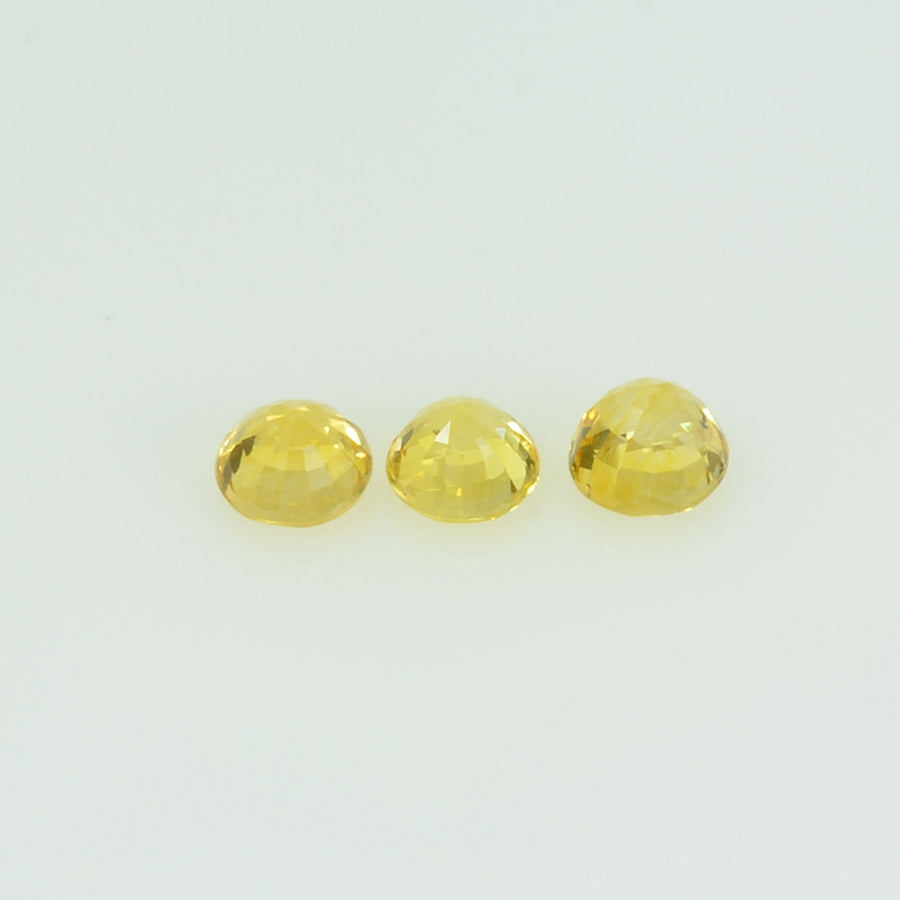 3.0 mm Natural Yellow Sapphire Loose Gemstone Round Cut