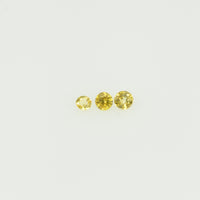 1.4-1.7 mm lot Natural Yellow Sapphire Loose Gemstone Round Cut