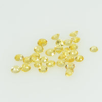 1.4-1.7 mm lot Natural Yellow Sapphire Loose Gemstone Round Cut