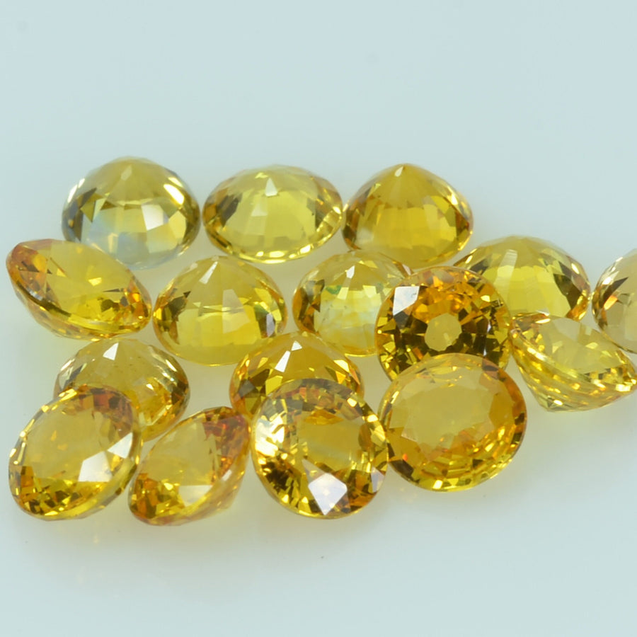 4.0 mm Natural Yellow Sapphire Loose Gemstone Round Cut