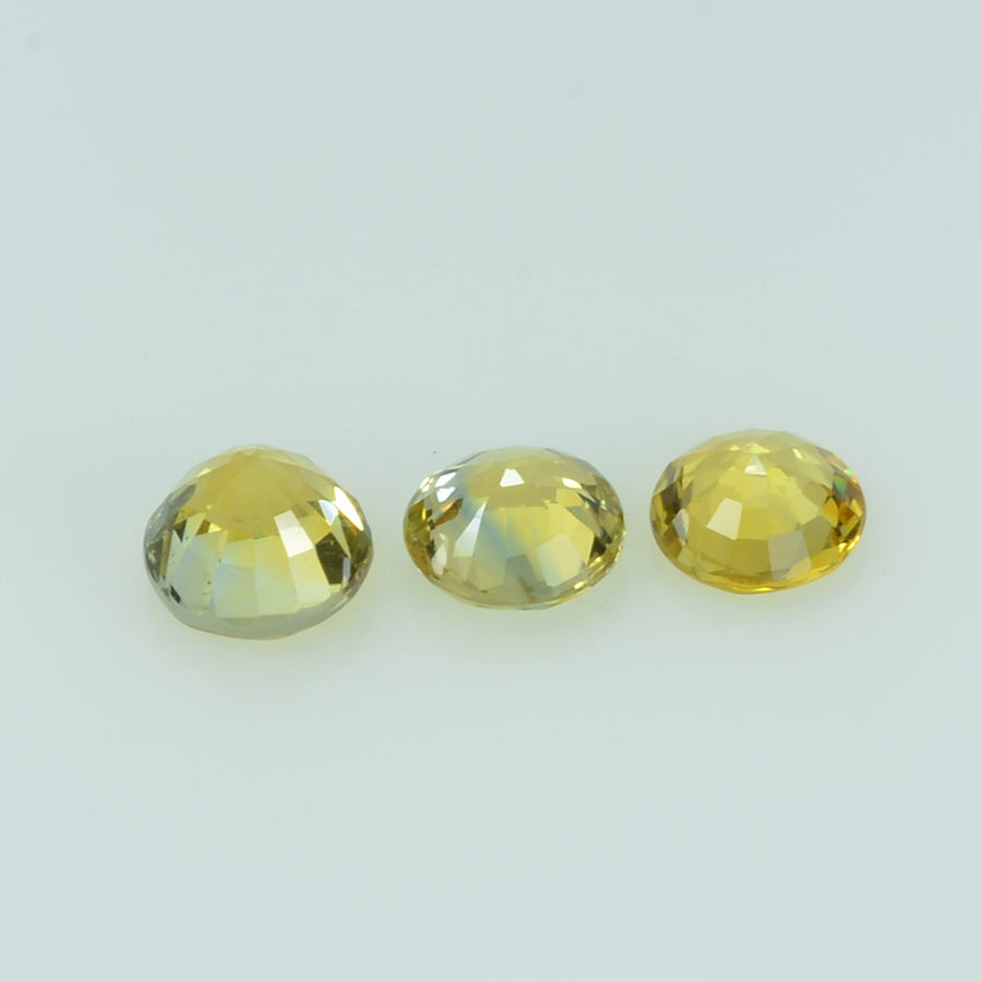 4.0 mm Natural Yellow Sapphire Loose Gemstone Round Cut