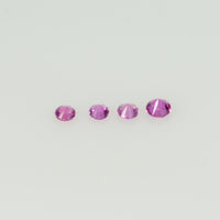 1.8-2.3 mm Natural Pink Sapphire Loose Gemstone Round Diamond Cut Cleanish Quality A Color