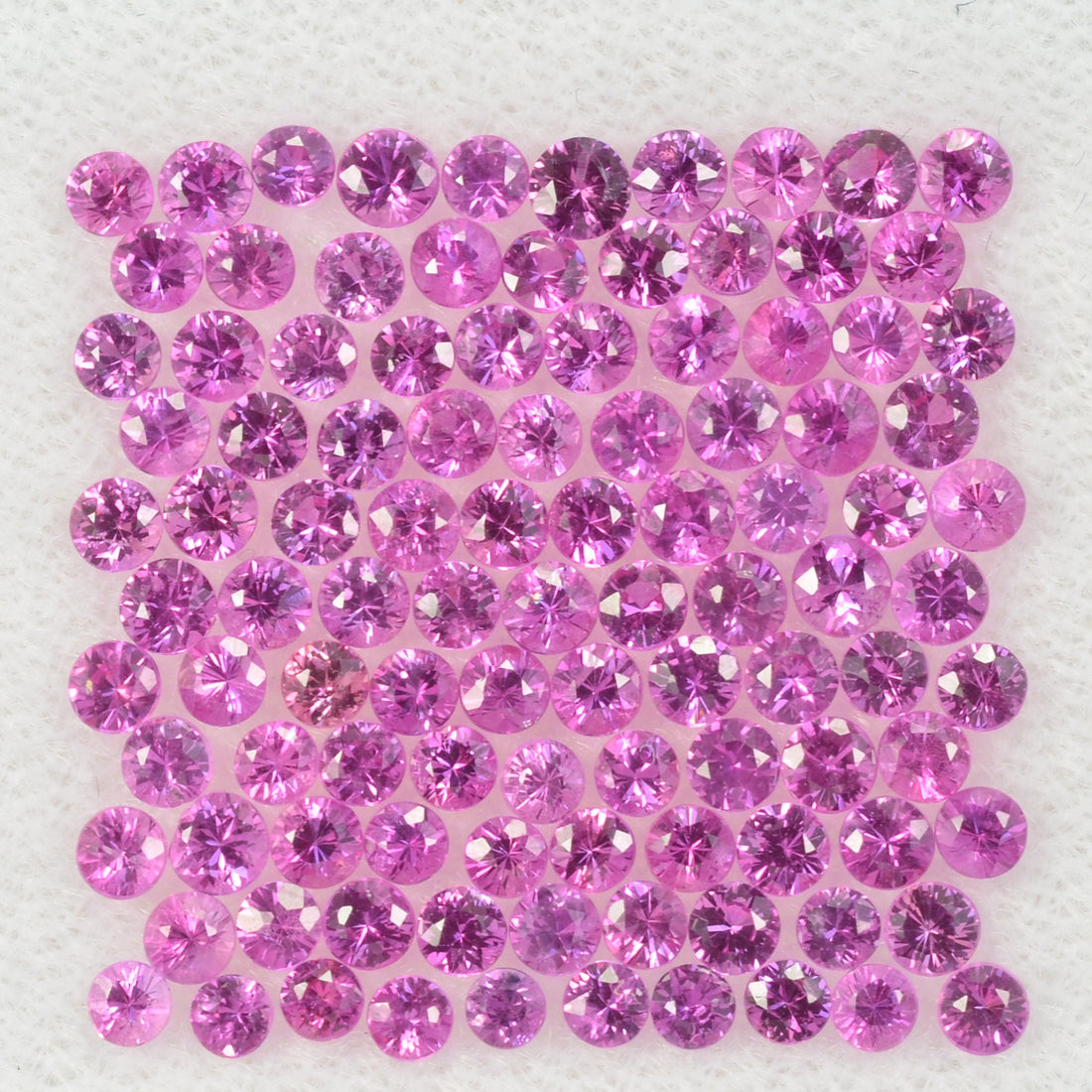 1.8-2.3 mm Natural Pink Sapphire Loose Gemstone Round Diamond Cut Cleanish Quality A Color