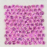 1.1-2.4 mm Natural Pink Sapphire Loose Gemstone Round Diamond Cut Cleanish Quality Color