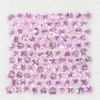 1.3-2.6 mm Natural Pink Sapphire Loose Gemstone Round Diamond Cut Cleanish Quality Color