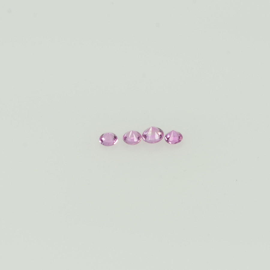 0.8-1.8 mm Natural Pink Sapphire Loose Gemstone Round Diamond Cut Cleanish Quality Color