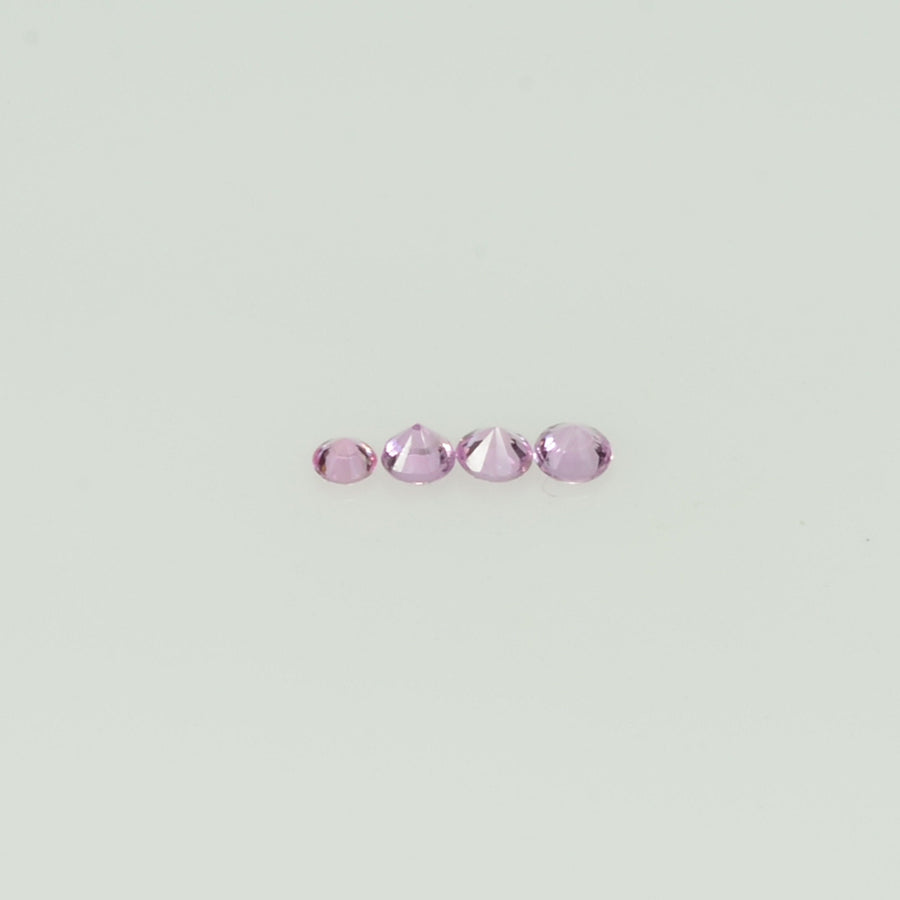 0.8-1.8 mm Natural Pink Sapphire Loose Gemstone Round Diamond Cut Cleanish Quality Color