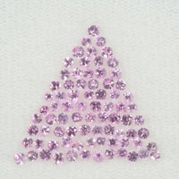 0.8-1.8 mm Natural Pink Sapphire Loose Gemstone Round Diamond Cut Cleanish Quality Color